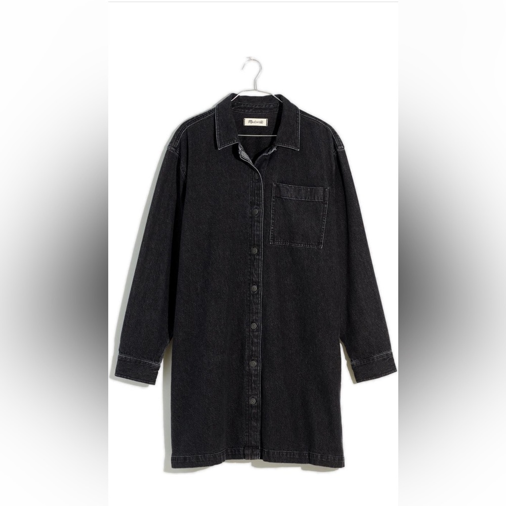 Oversized Denim Shirtdress in Lunar Wash